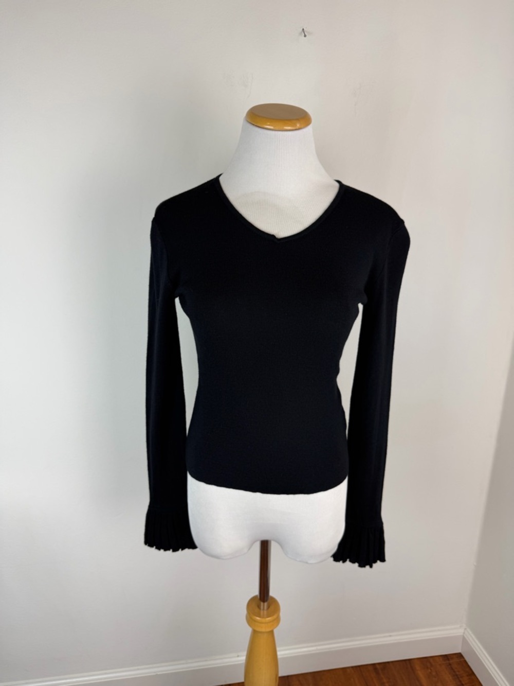 Armani Collezioni Black Wool Sweater Size XS